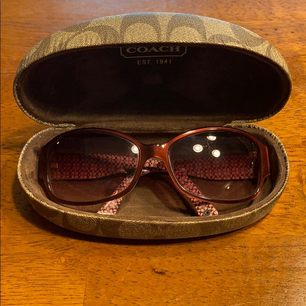 Burgundy Coach “Dina” Sunglasses